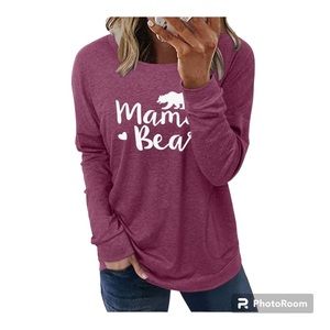 onlypuff Women's Pocket Shirt Size Large Graphic Tunic Top Sweatshirt